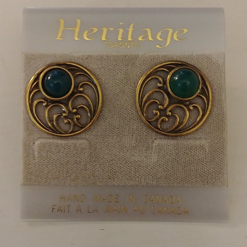 Heritage Toronto Vintage Earrings Hand Made in Canada Pierced
